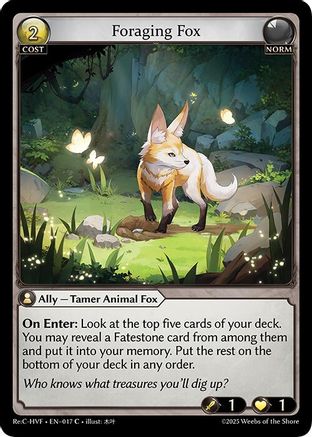 Foraging Fox (017) [Guo Jia Re Collection Heavens Favored] Grand Archive Single Weebs of the Shore