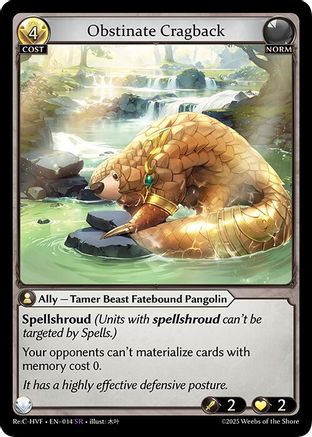 Obstinate Cragback (014) [Guo Jia Re Collection Heavens Favored] Grand Archive Single Weebs of the Shore