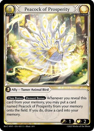 Peacock of Prosperity (031) [Guo Jia Re Collection Heavens Favored] Grand Archive Single Weebs of the Shore