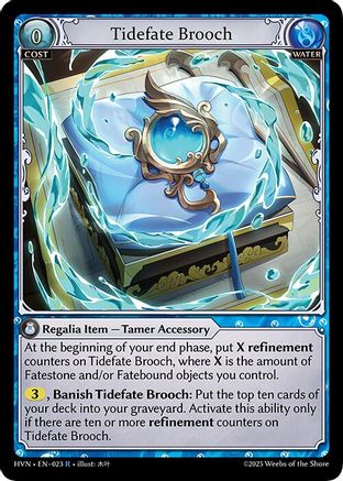 Tidefate Brooch (023) [Abyssal Heaven] Foil Grand Archive Single Weebs of the Shore
