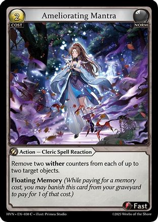Ameliorating Mantra (030) [Abyssal Heaven] Grand Archive Single Weebs of the Shore