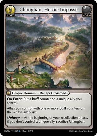 Changban, Heroic Impasse (037) [Abyssal Heaven] Foil Grand Archive Single Weebs of the Shore