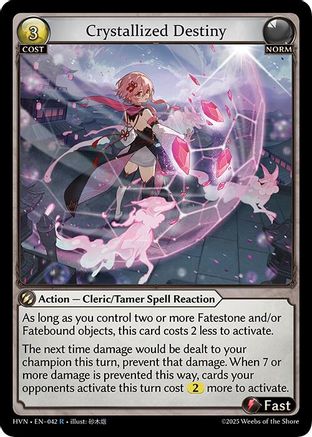 Crystallized Destiny (042) [Abyssal Heaven] Foil Grand Archive Single Weebs of the Shore