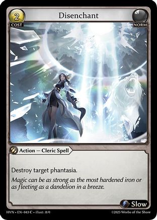 Disenchant (043) [Abyssal Heaven] Foil Grand Archive Single Weebs of the Shore
