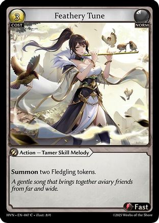 Feathery Tune (047) [Abyssal Heaven] Foil Grand Archive Single Weebs of the Shore