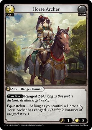 Horse Archer (051) [Abyssal Heaven] Foil Grand Archive Single Weebs of the Shore
