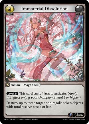 Immaterial Dissolution (053) [Abyssal Heaven] Grand Archive Single Weebs of the Shore