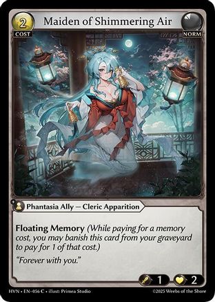 Maiden of Shimmering Air (056) [Abyssal Heaven] Grand Archive Single Weebs of the Shore