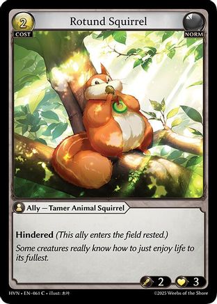 Rotund Squirrel (061) [Abyssal Heaven] Foil Grand Archive Single Weebs of the Shore