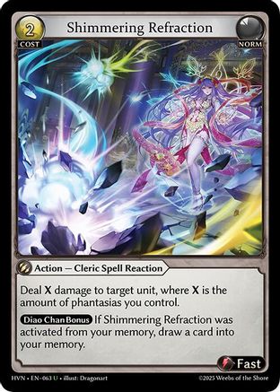 Shimmering Refraction (063) [Abyssal Heaven] Foil Grand Archive Single Weebs of the Shore