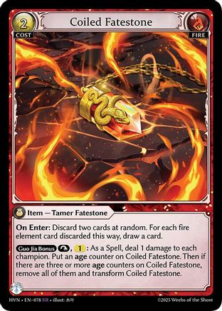 Coiled Fatestone // Serpentine Judicator (078) [Abyssal Heaven] Foil Grand Archive Single Weebs of the Shore
