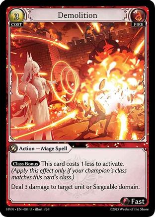 Demolition (081) [Abyssal Heaven] Grand Archive Single Weebs of the Shore