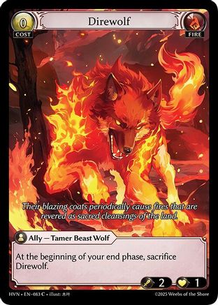 Direwolf (083) [Abyssal Heaven] Grand Archive Single Weebs of the Shore