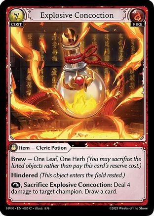 Explosive Concoction (085) [Abyssal Heaven] Foil Grand Archive Single Weebs of the Shore