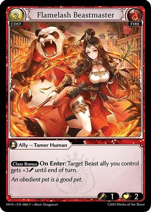 Flamelash Beastmaster (088) [Abyssal Heaven] Foil Grand Archive Single Weebs of the Shore