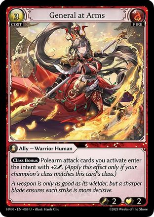 General at Arms (089) [Abyssal Heaven] Foil Grand Archive Single Weebs of the Shore
