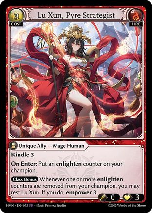 Lu Xun, Pyre Strategist (093) [Abyssal Heaven] Foil Grand Archive Single Weebs of the Shore