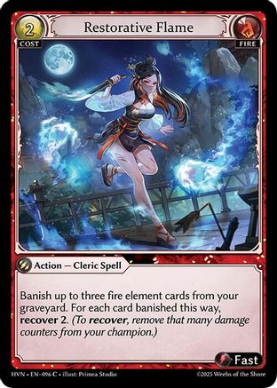 Restorative Flame (096) [Abyssal Heaven] Foil Grand Archive Single Weebs of the Shore