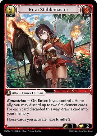 Ritai Stablemaster (098) [Abyssal Heaven] Foil Grand Archive Single Weebs of the Shore