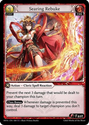 Searing Rebuke (100) [Abyssal Heaven] Foil Grand Archive Single Weebs of the Shore