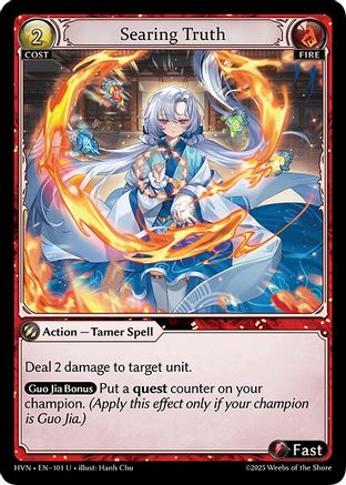 Searing Truth (101) [Abyssal Heaven] Foil Grand Archive Single Weebs of the Shore