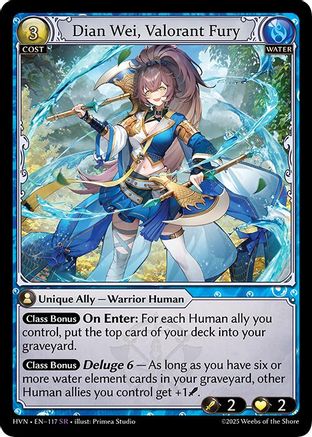 Dian Wei, Valorant Fury (117) [Abyssal Heaven] Grand Archive Single Weebs of the Shore