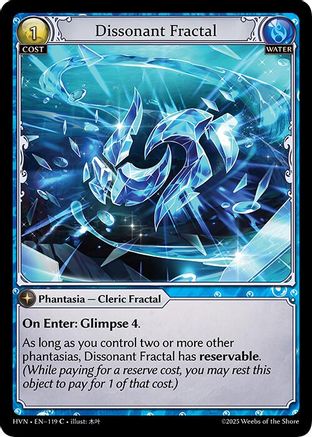 Dissonant Fractal (119) [Abyssal Heaven] Foil Grand Archive Single Weebs of the Shore