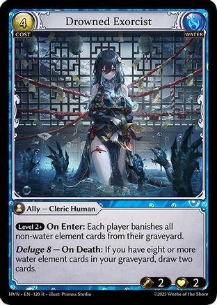 Drowned Exorcist (120) [Abyssal Heaven] Foil Grand Archive Single Weebs of the Shore