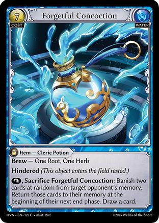 Forgetful Concoction (125) [Abyssal Heaven] Grand Archive Single Weebs of the Shore