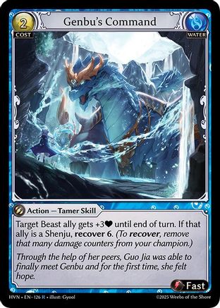 Genbu's Command (126) [Abyssal Heaven] Foil Grand Archive Single Weebs of the Shore