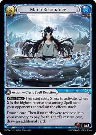 Mana Resonance (130) [Abyssal Heaven] Foil Grand Archive Single Weebs of the Shore