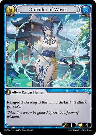 Outrider of Waves (134) [Abyssal Heaven] Grand Archive Single Weebs of the Shore