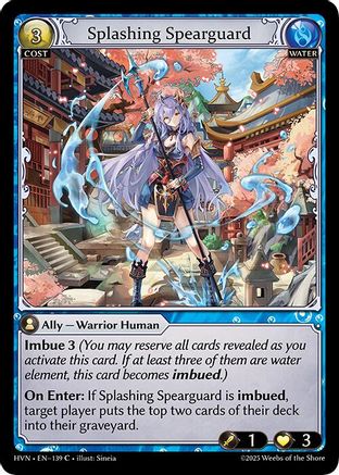 Splashing Spearguard (139) [Abyssal Heaven] Grand Archive Single Weebs of the Shore