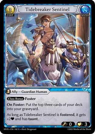 Tidebreaker Sentinel (142) [Abyssal Heaven] Grand Archive Single Weebs of the Shore