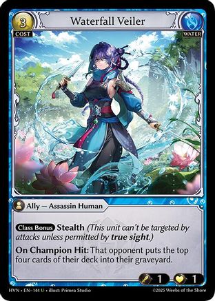 Waterfall Veiler (144) [Abyssal Heaven] Grand Archive Single Weebs of the Shore