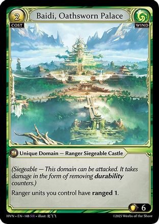 Baidi, Oathsworn Palace (148) [Abyssal Heaven] Foil Grand Archive Single Weebs of the Shore
