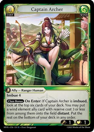 Captain Archer (151) [Abyssal Heaven] Foil Grand Archive Single Weebs of the Shore