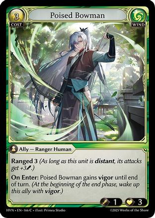 Poised Bowman (166) [Abyssal Heaven] Grand Archive Single Weebs of the Shore