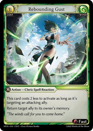Rebounding Gust (170) [Abyssal Heaven] Foil Grand Archive Single Weebs of the Shore