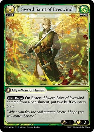 Sword Saint of Eveswind (175) [Abyssal Heaven] Foil Grand Archive Single Weebs of the Shore