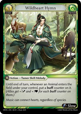 Wildheart Hymn (181) [Abyssal Heaven] Foil Grand Archive Single Weebs of the Shore