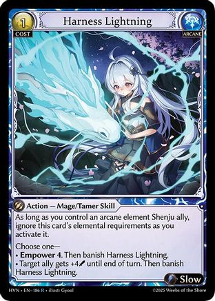 Harness Lightning (186) [Abyssal Heaven] Grand Archive Single Weebs of the Shore