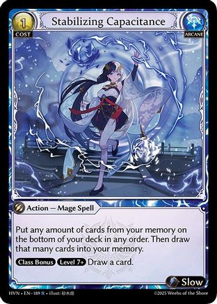 Stabilizing Capacitance (189) [Abyssal Heaven] Foil Grand Archive Single Weebs of the Shore