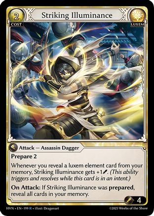 Striking Illuminance (199) [Abyssal Heaven] Foil Grand Archive Single Weebs of the Shore