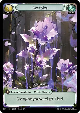 Acerbica (201) [Abyssal Heaven] Foil Grand Archive Single Weebs of the Shore