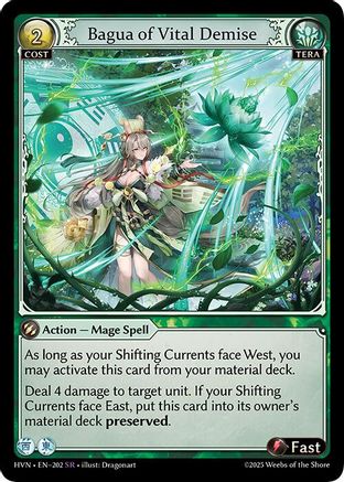 Bagua of Vital Demise (202) [Abyssal Heaven] Foil Grand Archive Single Weebs of the Shore