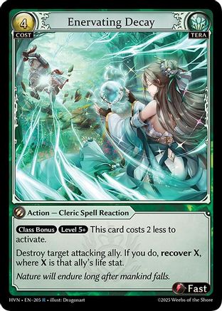 Enervating Decay (205) [Abyssal Heaven] Grand Archive Single Weebs of the Shore