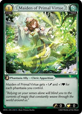 Maiden of Primal Virtue (210) [Abyssal Heaven] Foil Grand Archive Single Weebs of the Shore