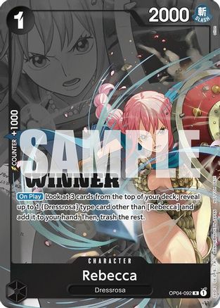 Rebecca (Winner Pack 2025 Vol. 2) (OP04-092) [One Piece Promotion Cards] Foil One Piece Single Bandai