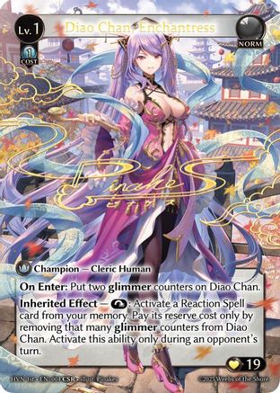 Diao Chan, Enchantress (CSR) (004) [Abyssal Heaven] Foil Grand Archive Single Weebs of the Shore